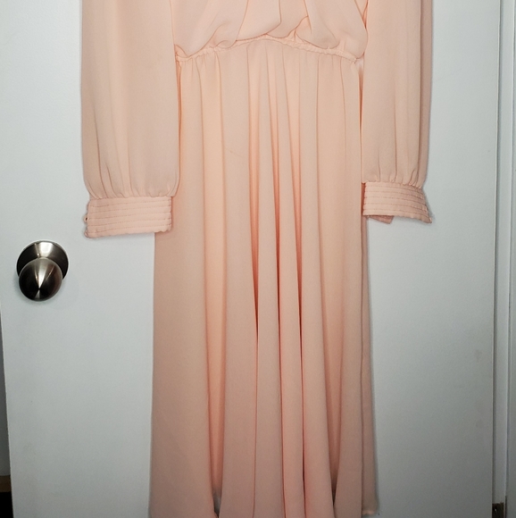 Vintage retro pink drapey dress - Picture 3 of 3